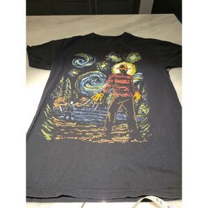 A Nightmare On Elm Street Freddy Jason Starry Nightmare Black T-Shirt SM‎